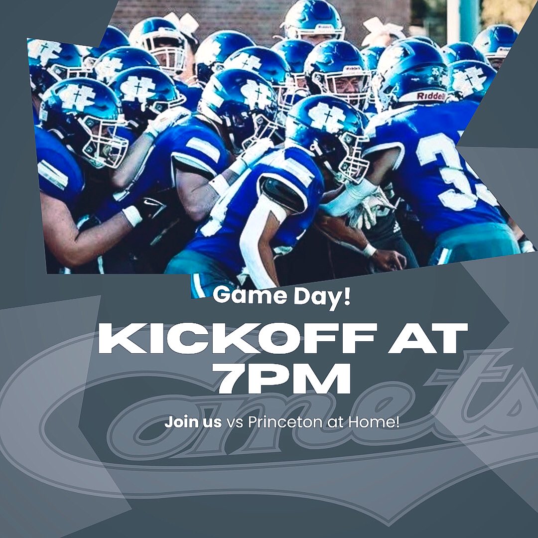 Game Day Alert!
🏈 7PM Kickoff vs. Princeton
📍 Home Field
Bring your energy, wear your blue, and let’s show our team some love!#isaiah41v10 
#GameDay #GoNewman #BeatPrinceton#faithoverfear