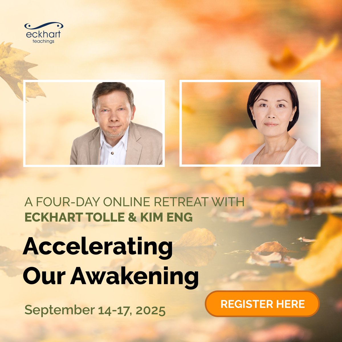 Sometimes the deepest journeys happen right where you are. 💫

Join Eckhart Tolle &amp; Kim Eng Sept 14–17 for a 4-day online retreat: Accelerating Our Awakening.

Enroll now 👉 teachings.eckharttolle.com/omega-with-eck…