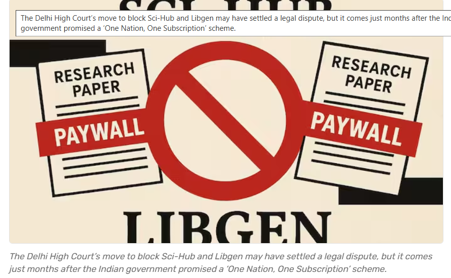 indianppr's tweet image. The Delhi #HC move protects publishers, but it sparks concern over students access to knowledge.The real question will #ONOS truly make research accessible for all?
#KnowledgeForAll #ONOS #IndiaInnovation #EducationMatters #DigitalIndia #RightToResearch #OneNationOneSubscription