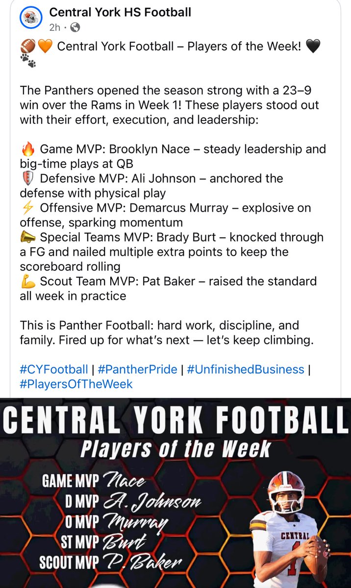 DeMarcus Murray (@demarcusmurray6) on Twitter photo <a href="/centralyorkFB/">Central York Football</a> Going into battle tonight with my guys <a href="/BrendynSmith_3/">Brendyn Smith</a> <a href="/Bnace8/">Brooklyn Nace</a> <a href="/ColinGurley56/">Colin Gurley</a> πβ«οΈβͺοΈπ letβs put on a show π―βΌοΈ <a href="/centralyorkFB/">Central York Football</a> Going into battle tonight with my guys <a href="/BrendynSmith_3/">Brendyn Smith</a> <a href="/Bnace8/">Brooklyn Nace</a> <a href="/ColinGurley56/">Colin Gurley</a> πβ«οΈβͺοΈπ letβs put on a show π―βΌοΈ