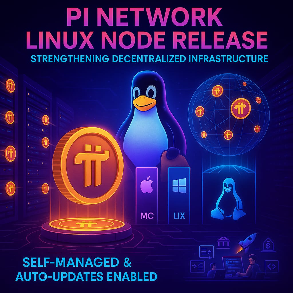 PiCoreGroup's tweet image. 🚀 Pi Network Linux Node Enlease 🐧💻
🔗 Strengthening Decentralized Infrastructure 🌍✨

✅ Self-Managed &amp;amp; Auto-Updates Enabled 🔄
🌐 Inclusive • Resilient • Scalable 📈

🔥 Powering the Future of Decentralized Nodes ⚡

📢 Pioneers! Follow 👉 @PiCoreGroup &amp;amp; Repost 🔁 to…