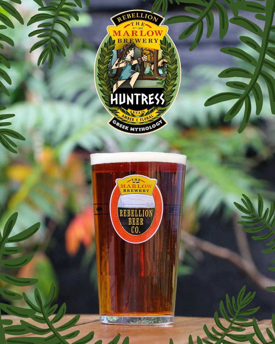 September's Monthly Beer, Huntress, is OUT! 🏹🌲
4.2% Amber &amp; Floral 

An amber with a smooth, malty backbone.  We used Archer hops that  bring bright floral &amp; citrus notes, since it's Inspired by Artemis, goddess of the hunt.

Be quick it's only around for a month!