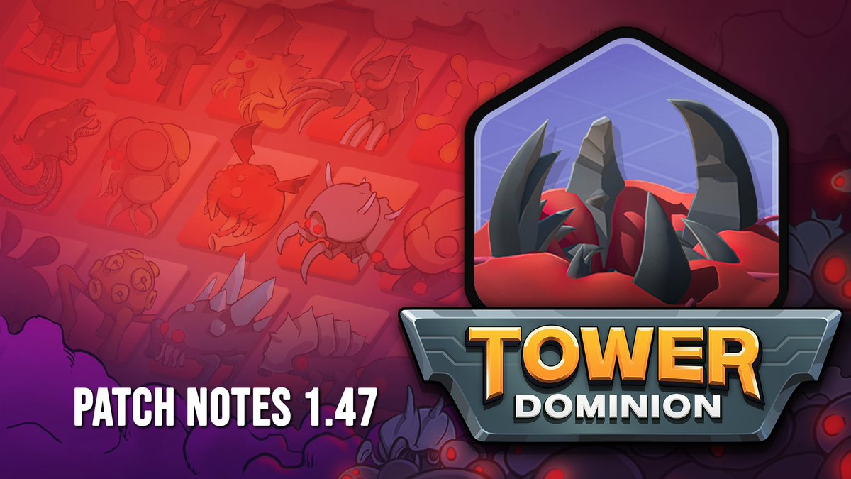 ⚔️PATCH NOTE 1.47⚔️

New monster pits shake the battlefield! 👹🕳️
Dead ends now spawn 12 unique pits, each with special powers.

Plus: 2 luck-bending buildings 🍀🤞 and live tower damage ranking! 🔀

Full notes on Steam, Discord &amp; Reddit! 🛠️💬
#TowerDominion #TowerDefense #Update
