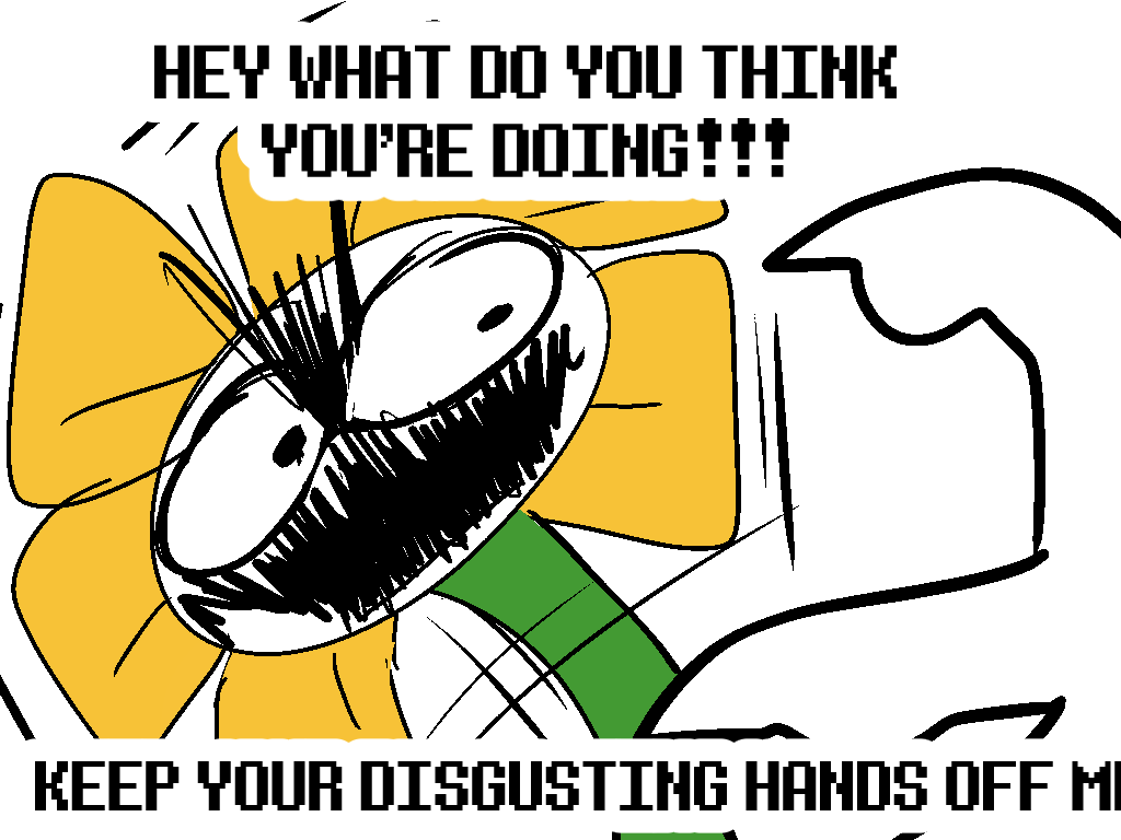 Interaction between XTale!Asriel and UT Flowey #Xtale