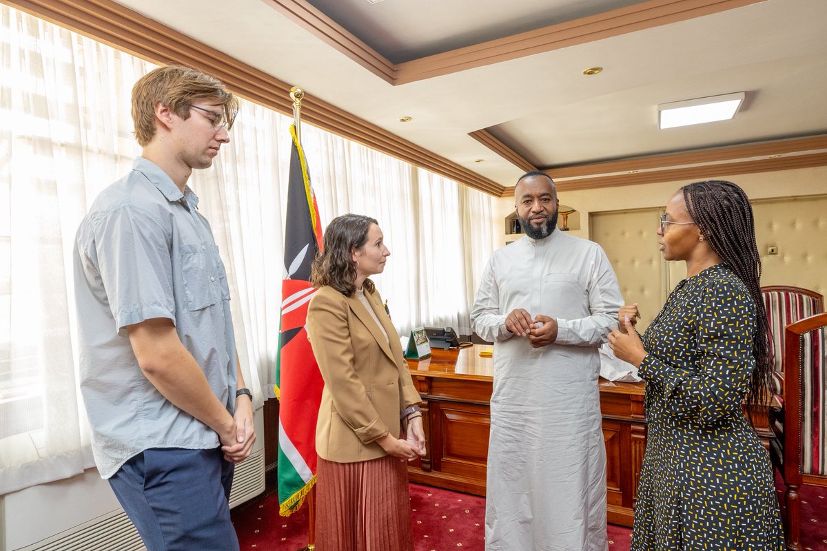 I hosted the Washington DC-based Our Ocean Conference Secretariat led by Ms. Meaghan Cuddy and Mr. Alex Lee-Emery. 

Our discussion focused on the strides Kenya has made in preparations to host the 11th Our Ocean Conference (OOC11) in 2026.

As the first country to welcome Our