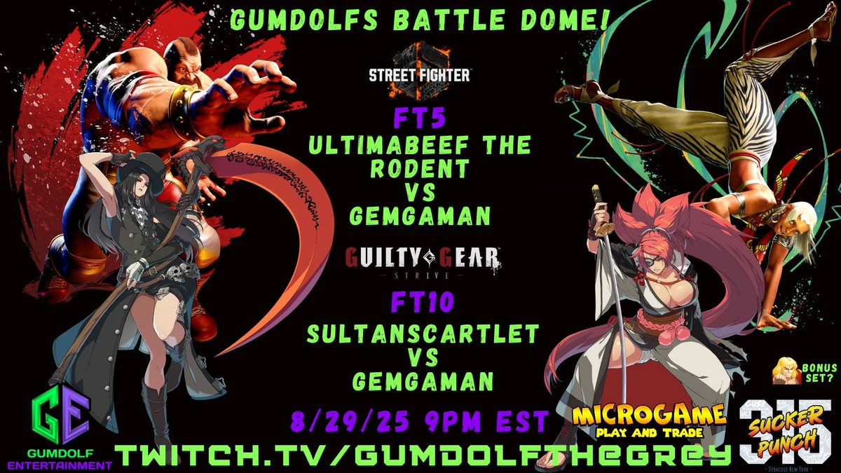 Exhibitions tonight! We also have that bonus 3rd set lined up now it's gonna be a fun night!