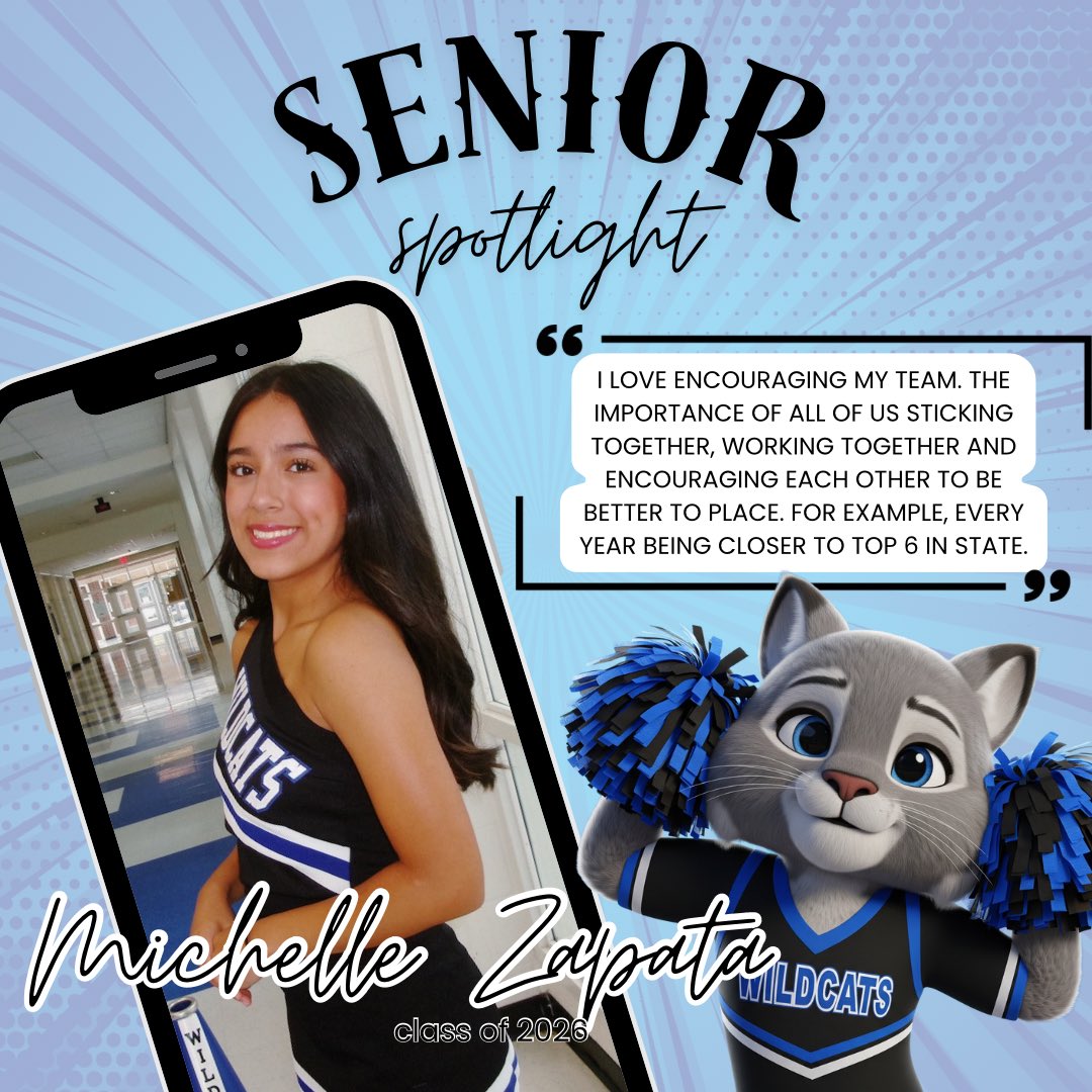 LGHS CHEERLEADING (@lgcheercats) on Twitter photo Congratulations to our Senior of the Week, Michelle! We love you! 💙 Congratulations to our Senior of the Week, Michelle! We love you! 💙