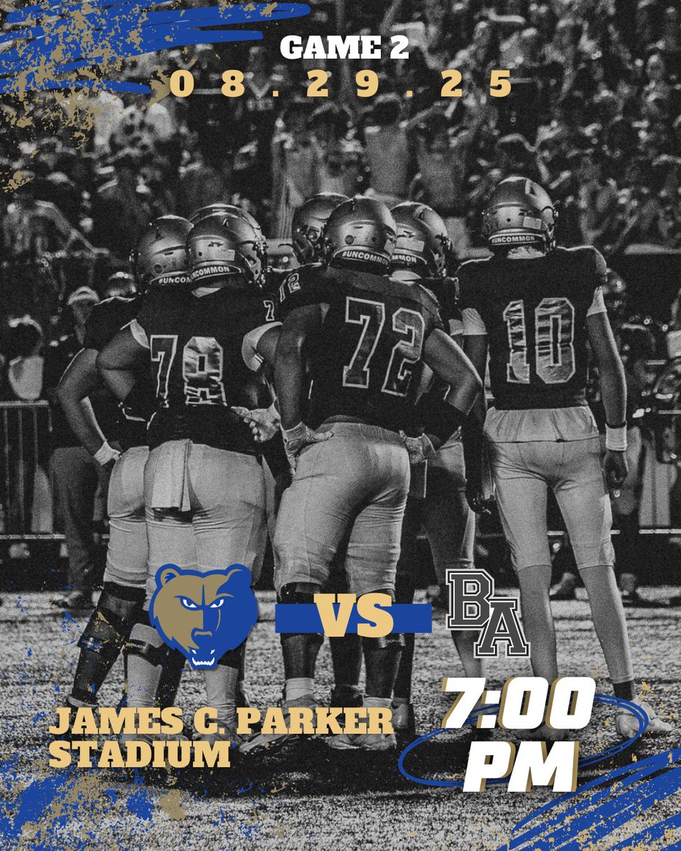 GAME. DAY.
Battle of Granny White tonight against Brentwood Academy.
7 pm @ James C. Parker Stadium 
#bruinfootball #teambrentwood #UNCOMMON <a href="/wcsBHScf/">Brentwood Football</a> <a href="/wcsBHSAD/">BHS Athletic Dept</a> <a href="/wcsBHSge/">Coach Evans</a>