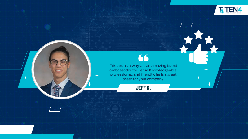 ten4_tech's tweet image. 👏Dedicated, knowledgeable, and professional — that’s what sets our team apart. At Ten4, we’re proud to have experts who deliver excellence and build lasting trust with our clients.
#Ten4 #Ten4Tech #ClientSuccess #ITSupport #CustomerFirst #TechSolutions #Innovation #FutureReady