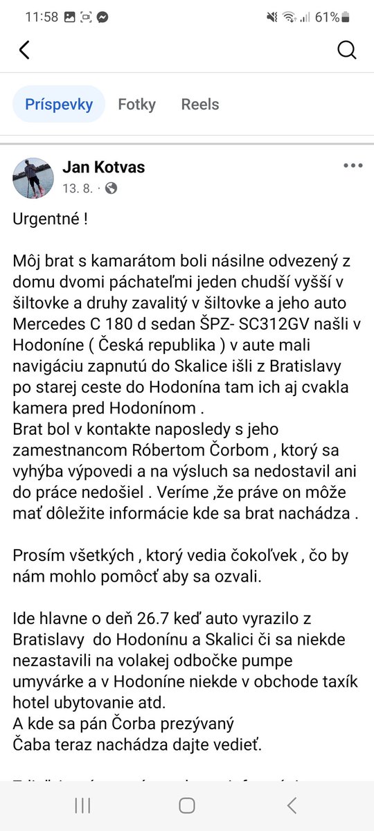 DusanVies15507's tweet image. #patranie #únos #policia #hodonin #Skalica #cz #sk #mafia #ČorbaRobert #šatorovci #pomoc #bratislava #kotva #kotvas