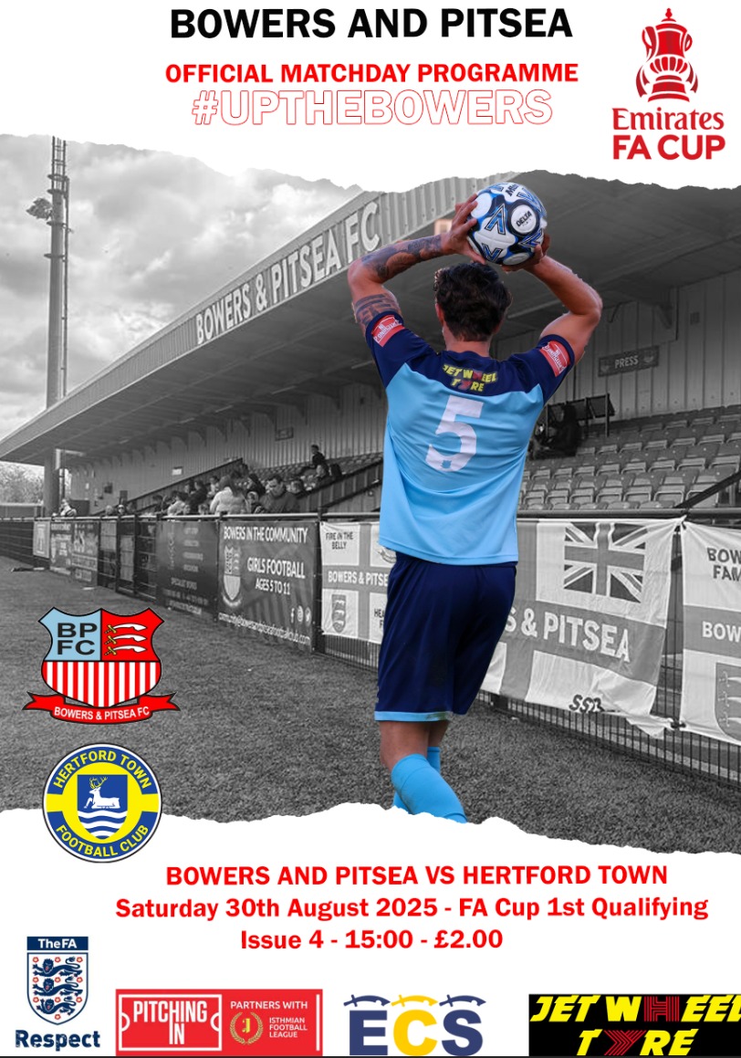 If you're coming to our FA Cup game tomorrow against <a href="/HertfordTownFC/">Hertford Town FC</a>, don't forget to pick up a programme from just inside the turnstiles for only £2. #UpTheBowers