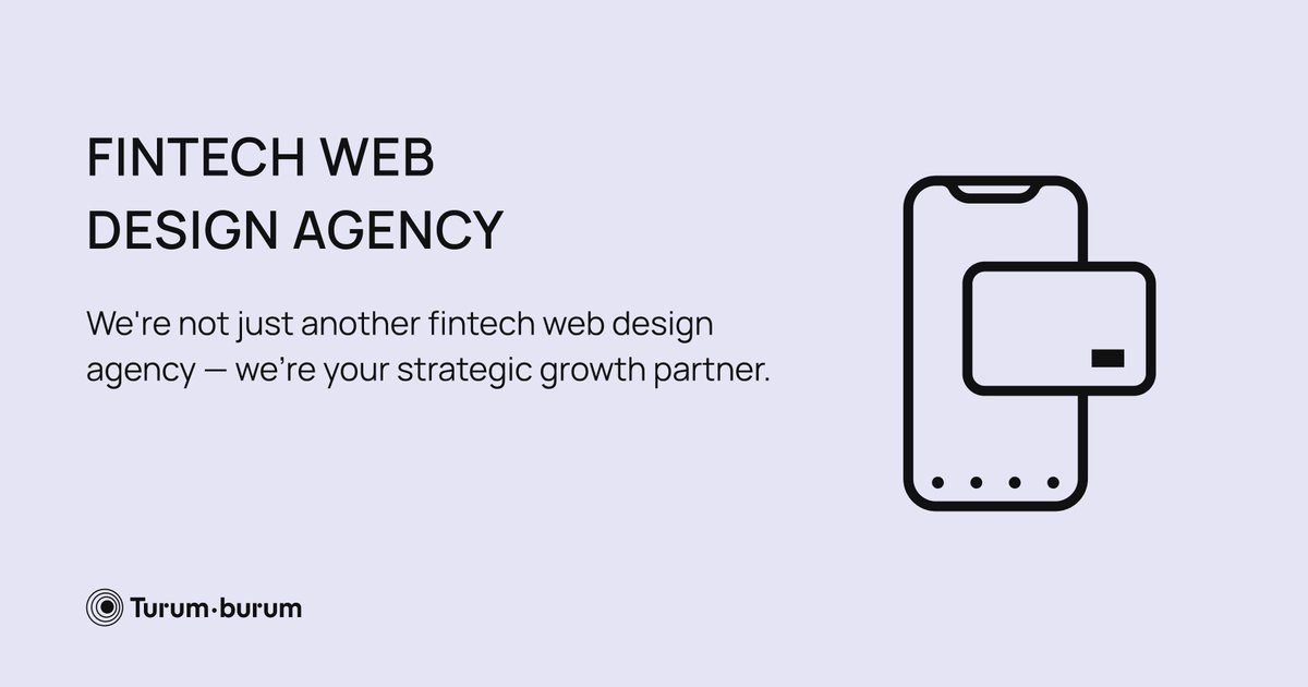 Fintech deserves flawless UX.

From B2C banking apps to complex B2B platforms, we design digital experiences that build trust, drive growth &amp; simplify finance.

Explore our new Fintech Web Design services 👉 turumburum.com/services/finte…