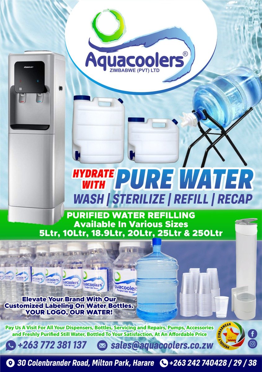 Stay Hydrated with Pure, Affordable Water – Aquacoolers Zimbabwe