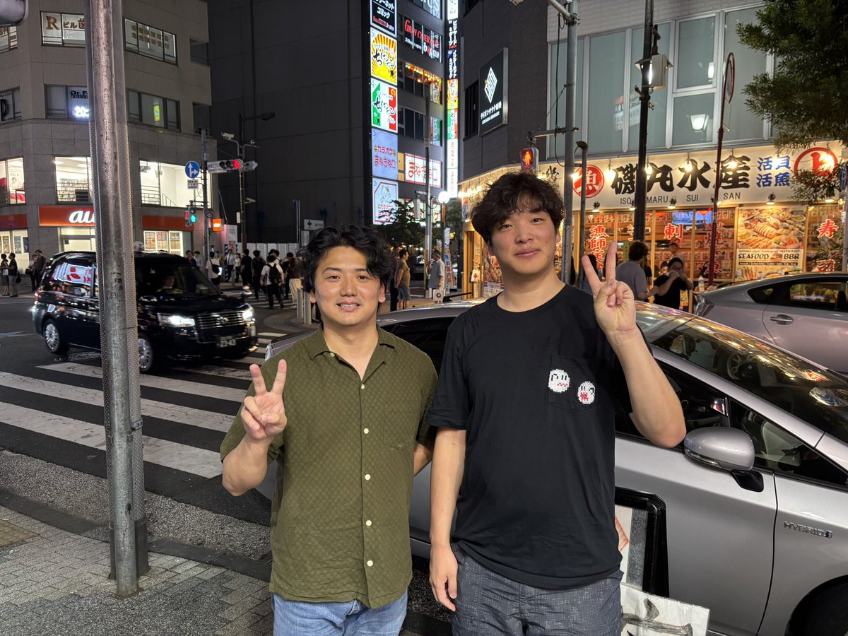 道でばったり会いました！！ 今度ポーカーしましょう！！！ @kimi3906