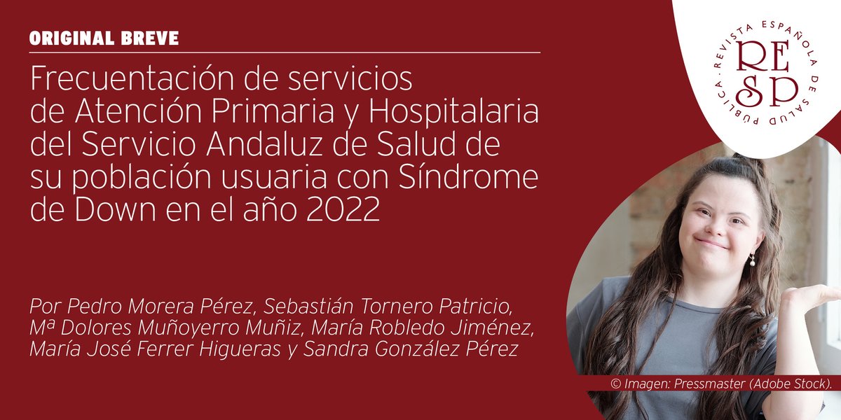 📢#NovedadRESP🆕
El Síndrome de Down incrementa la morbilidad al afectar a órganos y sistemas. Esto supone una mayor visita a los servicios sanitarios. <a href="/PedroMoreraP/">Pedro Morera</a> et al. describen la utilización de recursos de <a href="/saludand/">Consejería de Salud y Consumo</a> por los afectados en 2022.
🔗ojs.sanidad.gob.es/index.php/resp…