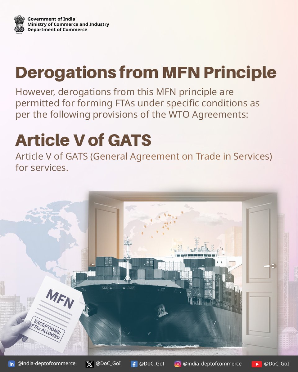 DoC_GoI's tweet image. What is the relationship between Multilateralism (WTO) and FTAs?
Learn about it here!

#DoC_GoI #WTO #TradeAgreements