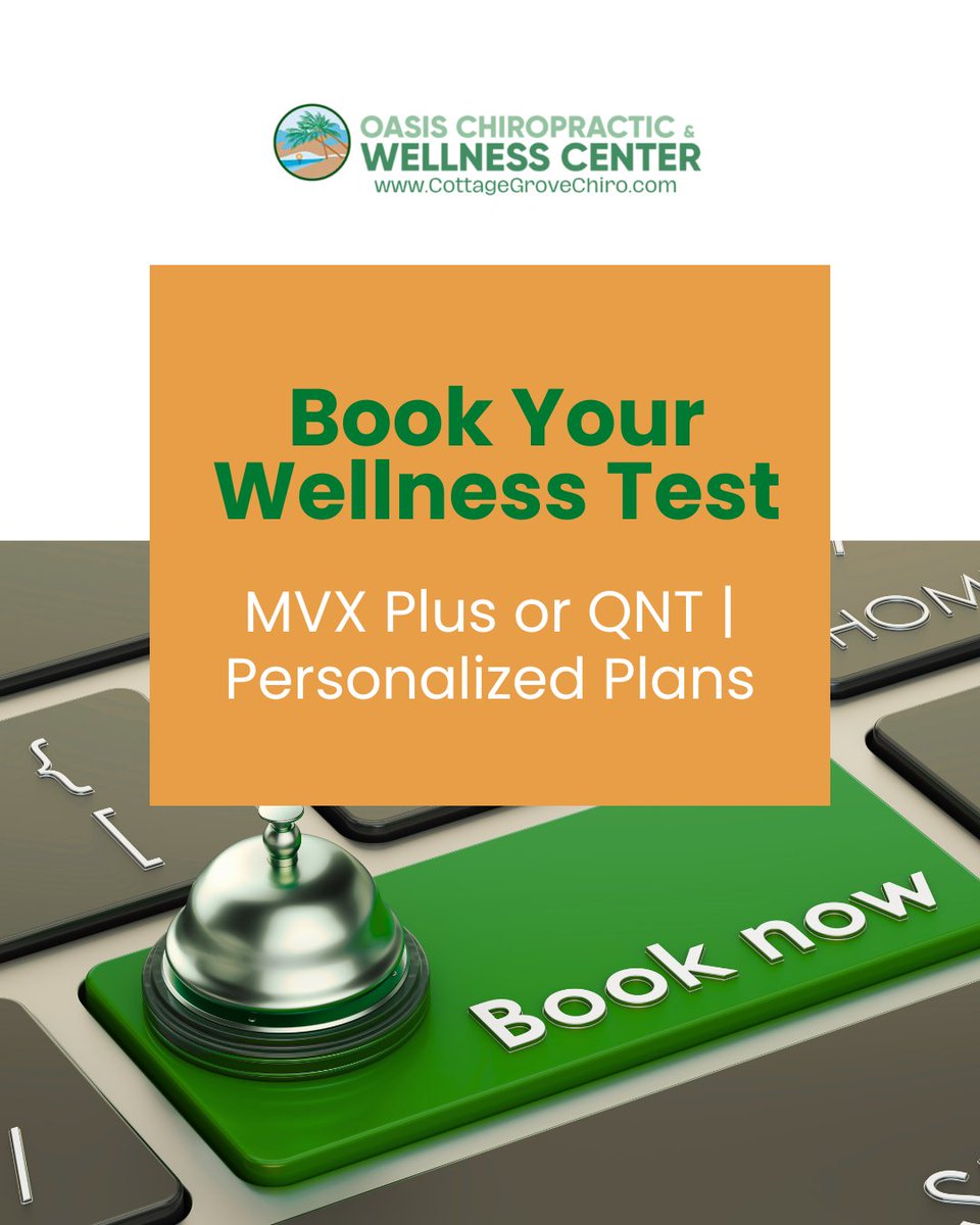 DrAlexSheppard's tweet image. Ready to finally get answers?
Whether you choose MVX or QNT, your plan will be tailored to your body and your symptoms. Book now!🟢
📞 Call 651-797-3262
 💻 Schedule your test at CottageGroveChiro.com
#BookYourTest #WellnessAssessment #MVXorQNT #RootCauseDiscovery