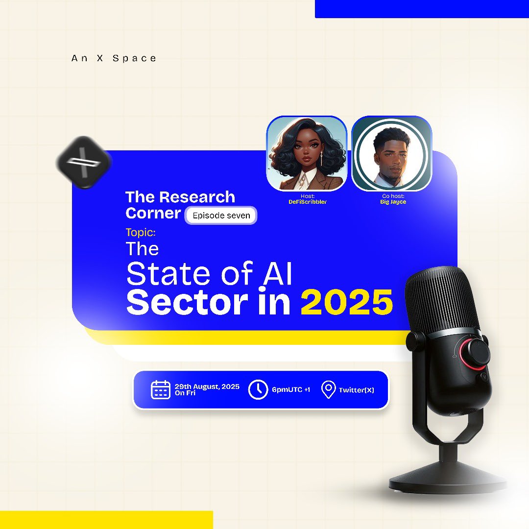 AI has been the leading narrative in terms of mindshare for the last couple of months 

There's been sustained interest in and increasing number of both funding and shipping from AI projects

Join us today at the research corner as we discuss the state of "The state of AI sector