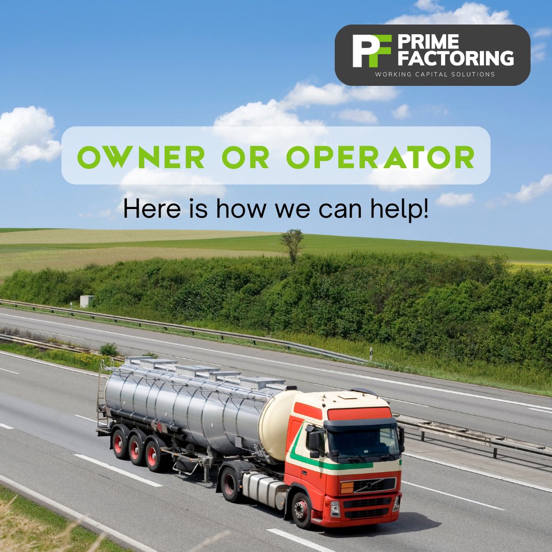 PrimeFactoring's tweet photo. Running your own rig? 🚛
We make cash flow simple – fast payouts, zero stress, and a dedicated account manager to keep your business moving.
No more chasing payments. No more delays. Just smooth hauls and steady growth. 💪
.
.
.
#OwnerOperatorSupport #TruckBoss #FactoringWorks https://t.co/qe0aw00XGJ