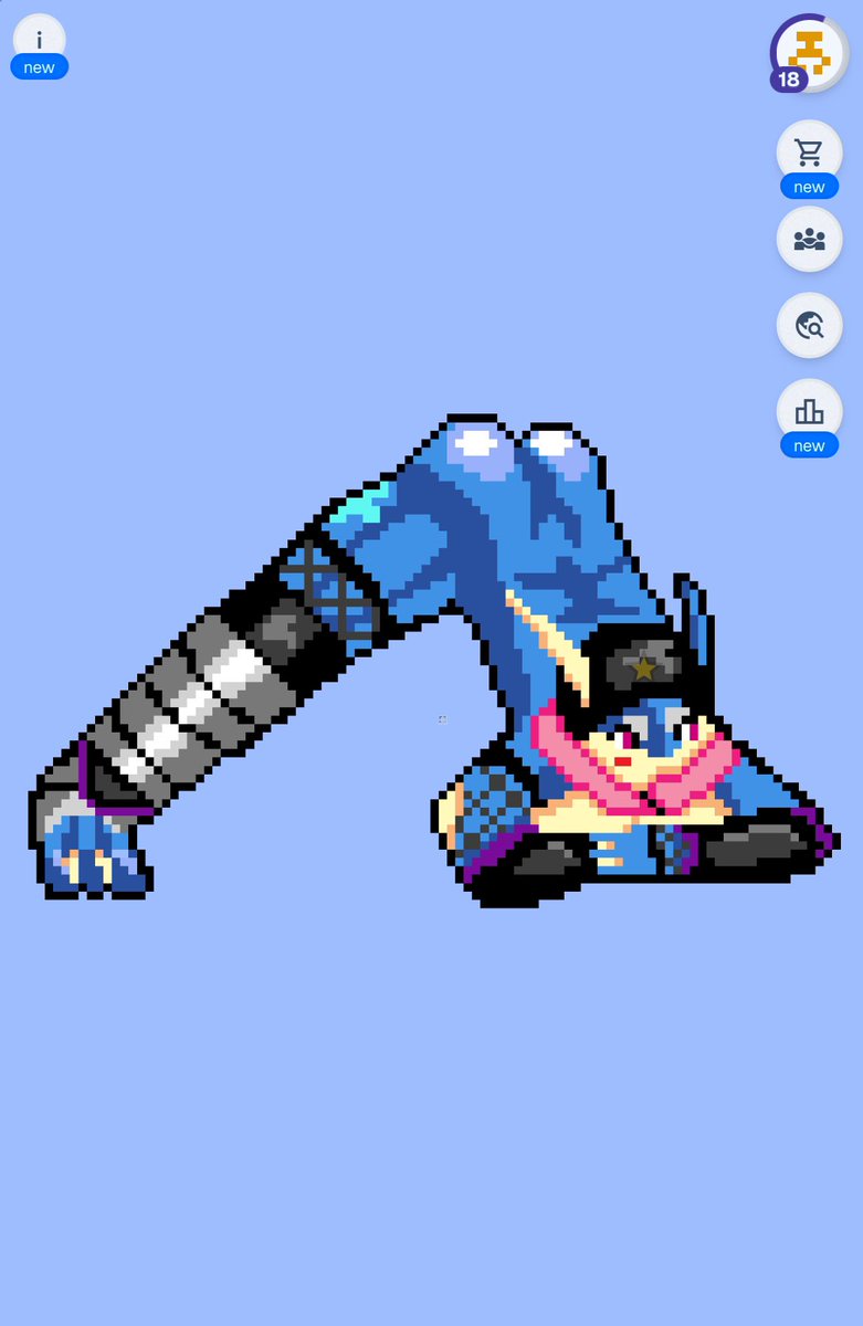 She’s finished!
I woke up to this, some guy called JoshuaBlueFlame filled in the rest of the missing colors while I was sleeping.
Whoever you are, thanks a bunch : )