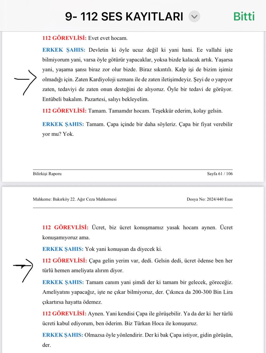 “Yenidoğan Çetesi” davası 

📌Adli Tıp Kurumu, mahkemeden PTT kargo görüntüsünü dahi istedi; ama Çapa ve Cerrahpaşa’nın bebek sevki için 400 bin liraya varan ücret talebini ortaya koyan 112 ses kayıtları raporda yok sayıldı.

👉Adli Tıp Kurumu, dosyadaki 112 sevk ses kayıtlarının