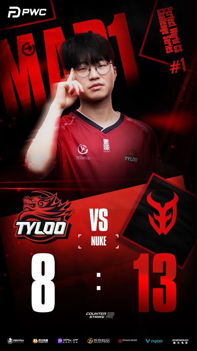 tyloogaming's tweet image. ✨PWC series 1
✨MAP  NUKE| BO3
✨TYLOO 8:13 3DMAX
✨SVP:TYLOO JamYoung
#tyloo #pwc