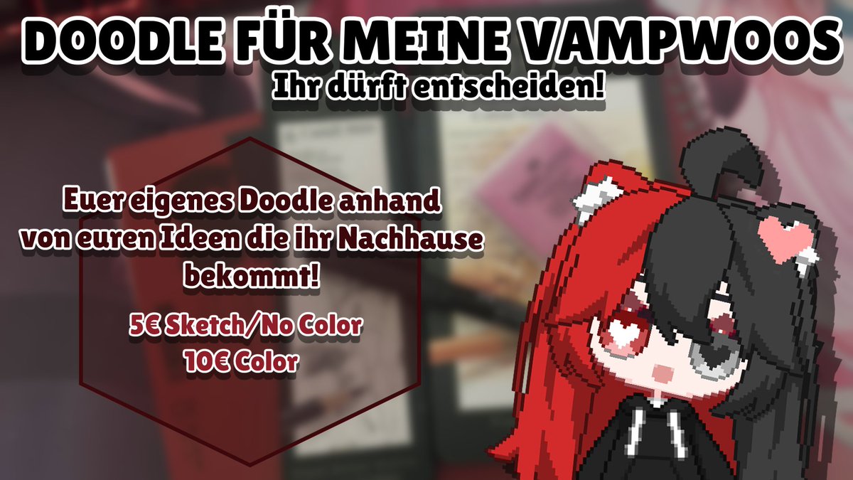 Ihr wolltet schon immer mal etwas von meiner Kunst haben? ❤️

JETZT (Morgen) IST DIE MÖGLICHKEIT DAZU!
Samstag - 15 Uhr geht der Stream los!