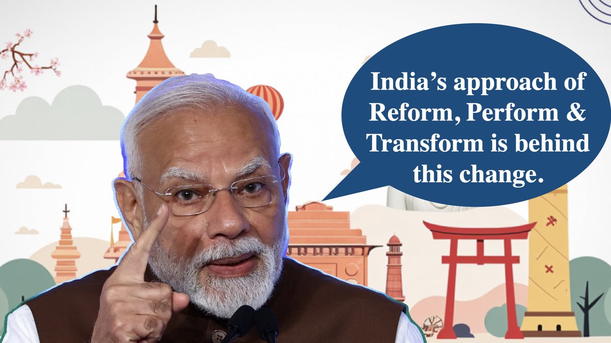 sonuedu's tweet image. ⚙️📈 “ India’s approach of Reform, Perform &amp;amp; Transform is behind this change ”

Reforms + Results = Transformation of the economy.

#ReformPerformTransform #ModiInJapan #IndiaGrowth