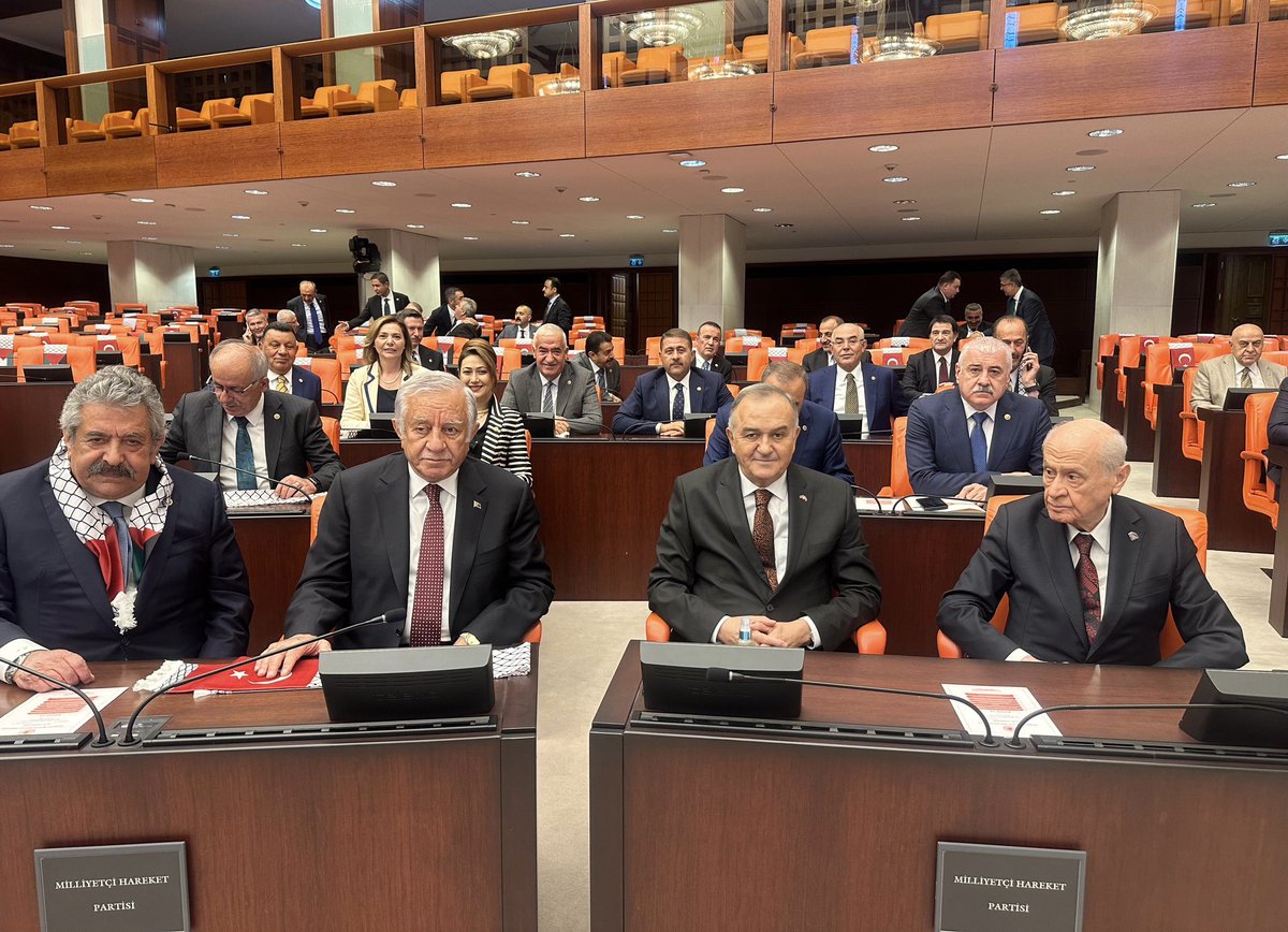 MHP Lideri Devlet BAHÇELİ, İsrail Soykırımı ve Bölgedeki Gelişmeler hakkında TBMM’nin Olağanüstü Toplantısı için Meclis’de.