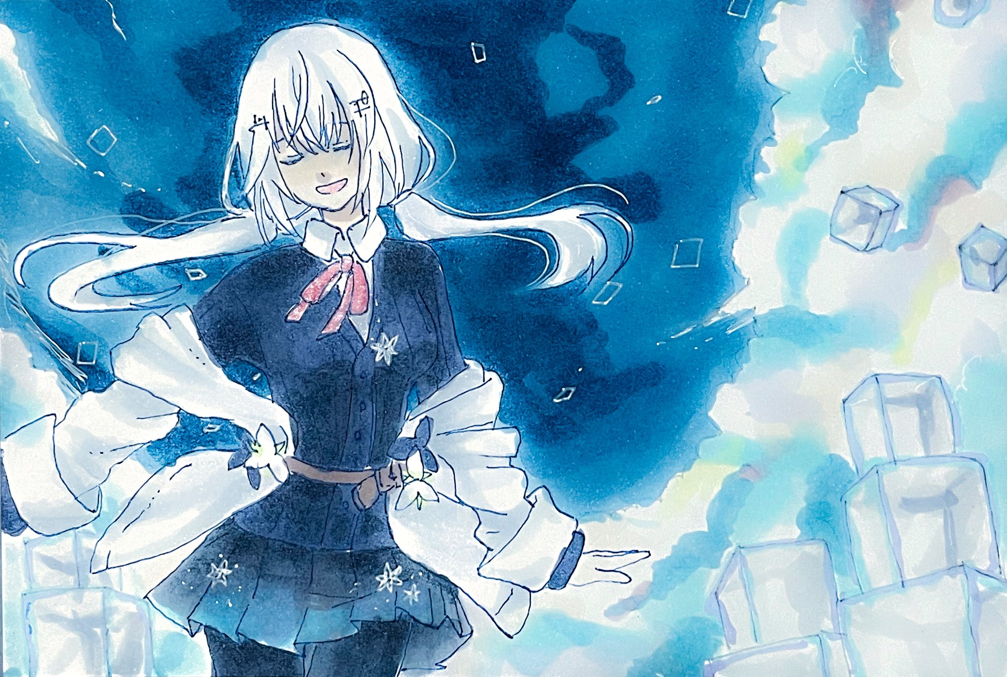 ぷうあさま専用（原画）初夏の花【A5サイズ／水彩画／#2191】 ぷう