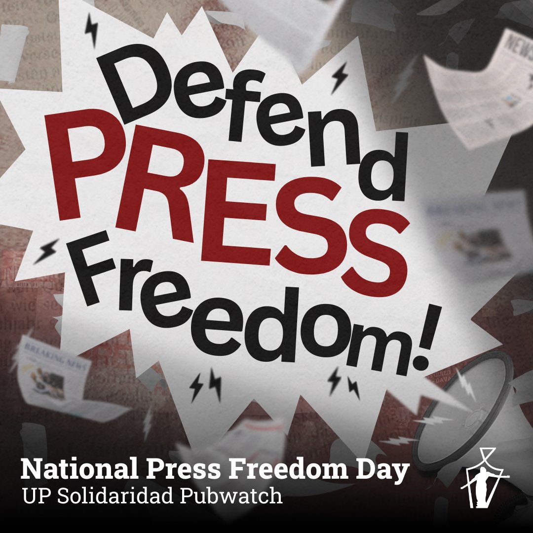 PUBWATCH: In light of National Press Freedom Day tomorrow, UP Solidaridad calls for the urgent passage of the Campus Press Freedom bill, filed to the House of Representatives yesterday. 

Follow live updates from the publications here.

#DefendPressFreedom
#DefendTheCampusPress