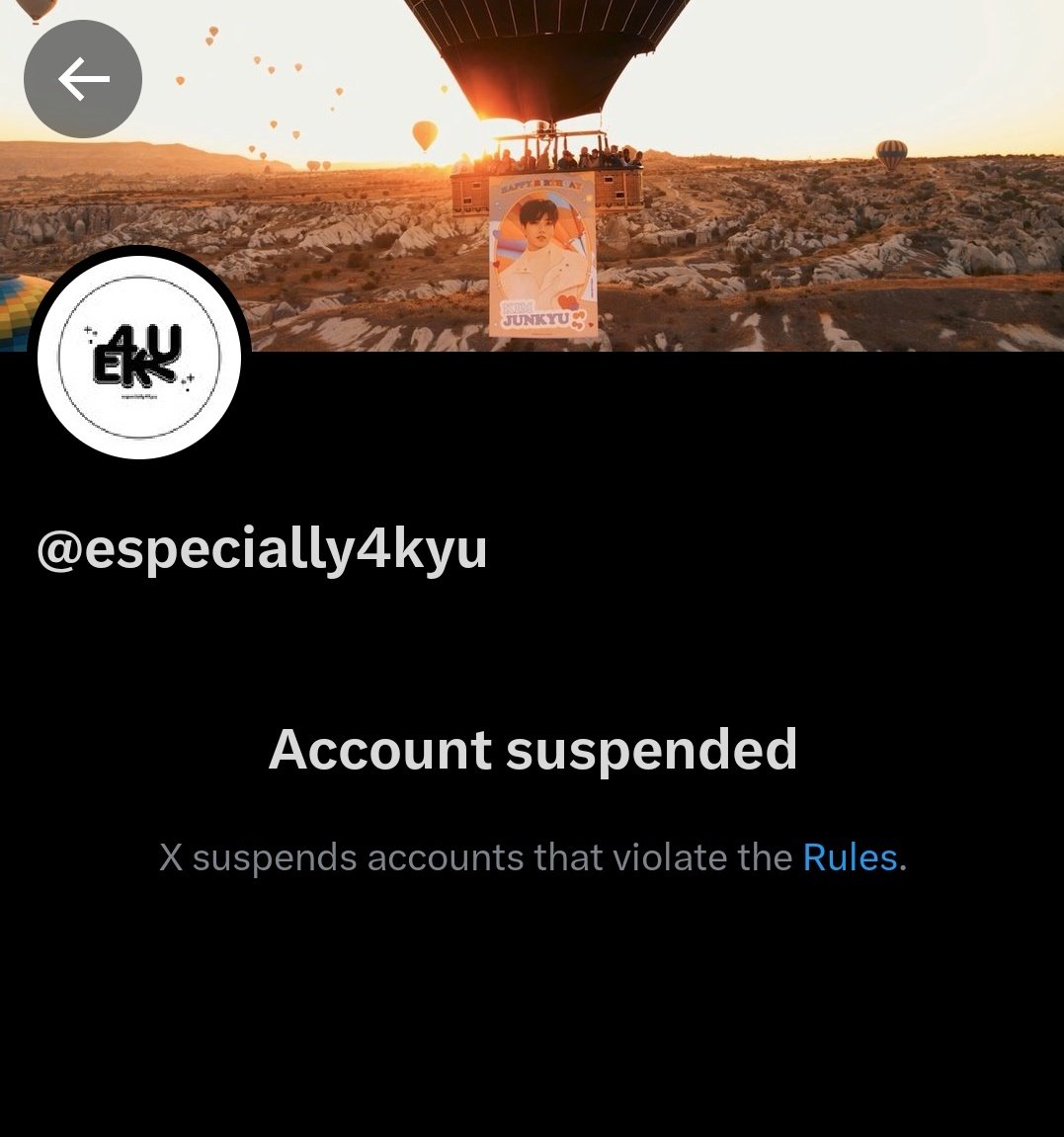 Hello, <a href="/especially4kyu/">ESPECIALLY FOR JUNKYU</a> main account is currently suspended after the hashtag party 💔

Kindly follow our merchant account for now as we work on fixing the issue. Thank you! ❤️