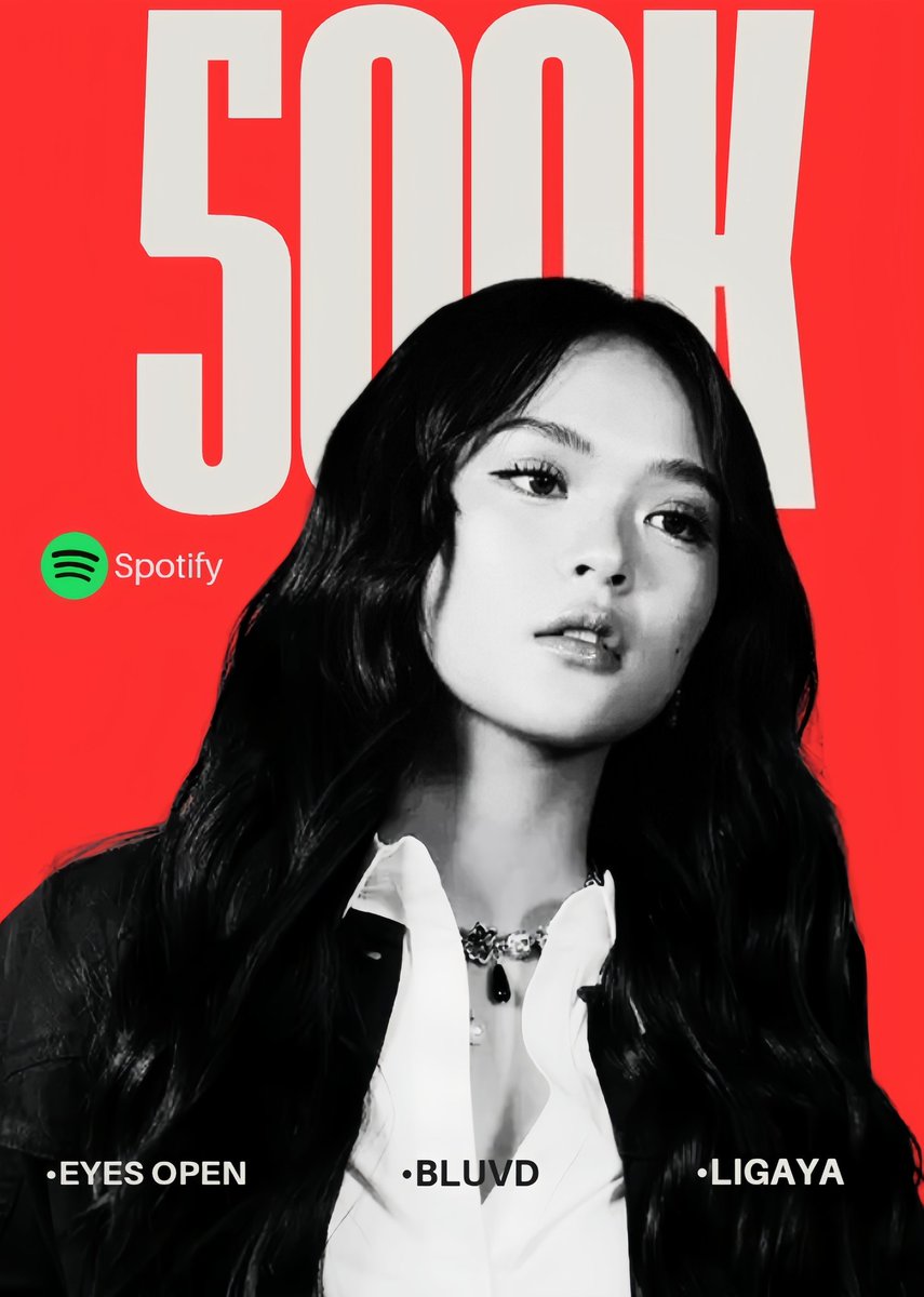 RainSTREAMofc's tweet photo. 𝙀𝙔𝙀𝙎 𝙊𝙋𝙀𝙉, 𝘽𝙇𝙐𝙑𝘿 𝘼𝙉𝘿 𝙇𝙄𝙂𝘼𝙔𝘼 have now surpassed 500k streams on Spotify. This achievement wouldn't be possible without your unwavering support and love for Rain's music. 🎶 keep streaming raindears and shippers.

#RainCelmar | RAINCELMAR https://t.co/naSIJ3GBUY