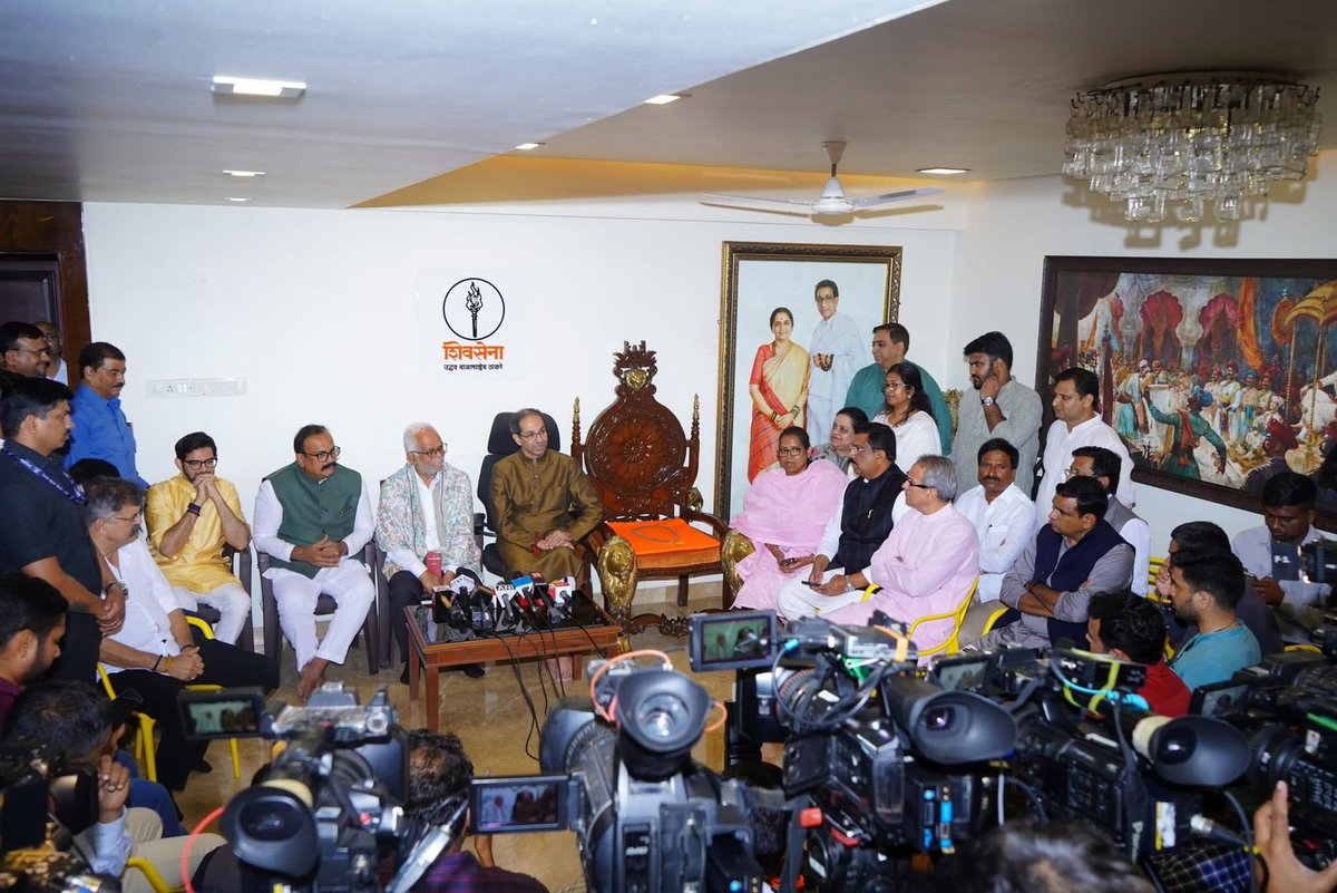 Congress (@incindia) on Twitter photo Opposition parties' vice presidential candidate, former Supreme Court Judge Shri B. Sudershan Reddy, visited Mumbai and met with Shiv Sena (UBT) President and former Maharashtra CM Shri <a href="/uddhavthackeray/">Uddhav Thackeray</a> at his residence, along with AICC General Secretary Shri <a href="/NasirHussainINC/">Dr Syed Naseer Hussain, M P</a> and Opposition parties' vice presidential candidate, former Supreme Court Judge Shri B. Sudershan Reddy, visited Mumbai and met with Shiv Sena (UBT) President and former Maharashtra CM Shri <a href="/uddhavthackeray/">Uddhav Thackeray</a> at his residence, along with AICC General Secretary Shri <a href="/NasirHussainINC/">Dr Syed Naseer Hussain, M P</a> and