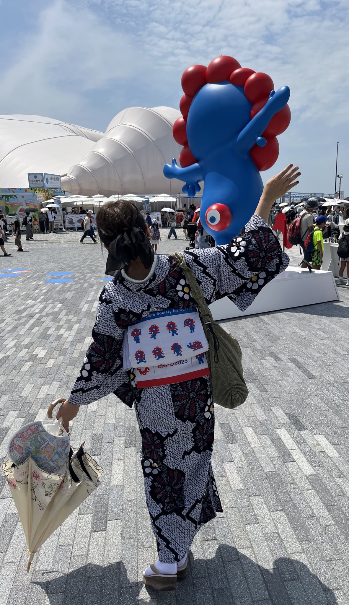 万博 ミャクミャク 手染めアロハシャツ