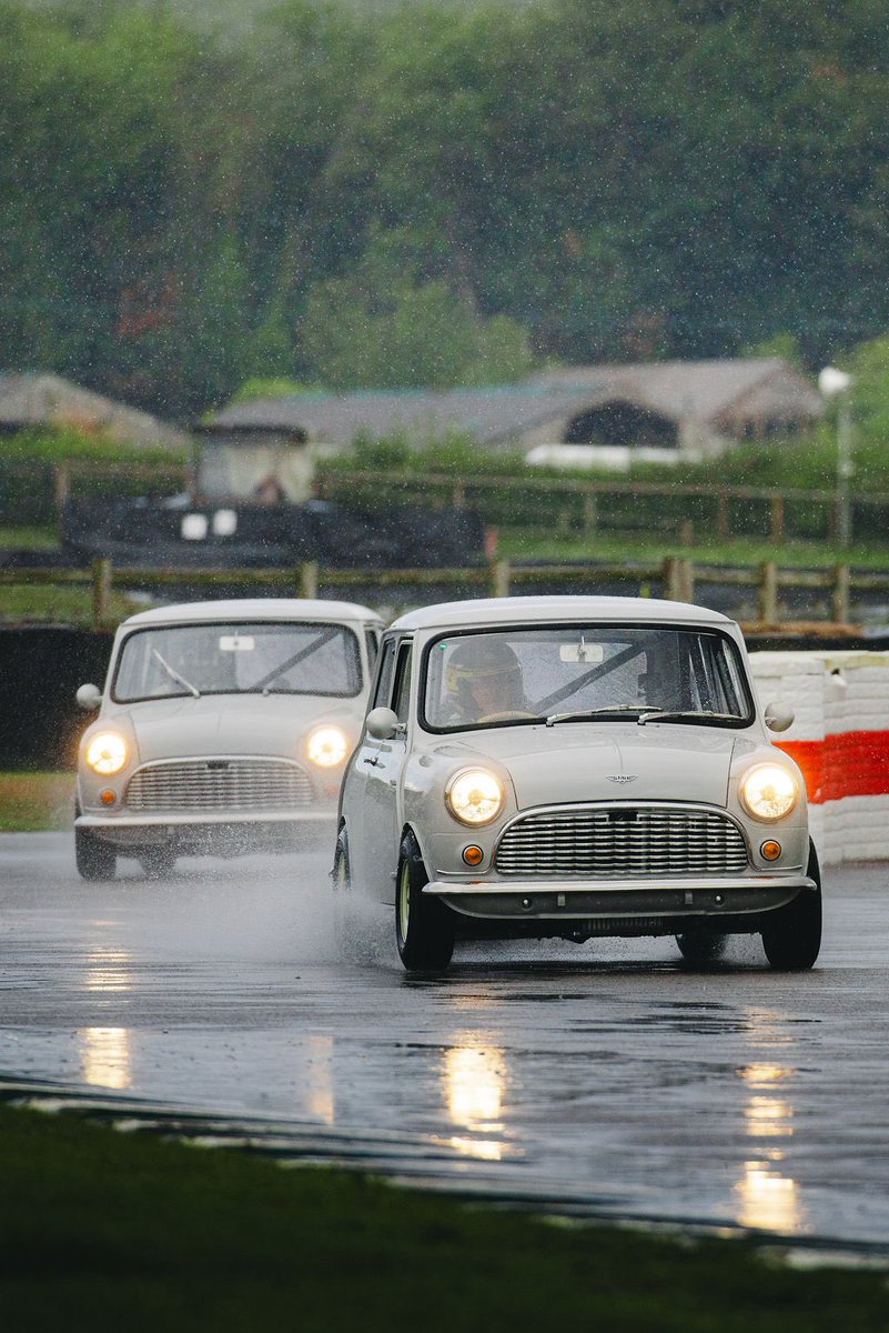 Lovely day testing at Goodwood yesterday, in pretty mixed conditions, with the 1959 Austin Minis

They will race in the St. Mary’s Trophy at Goodwood Revival with star co-drivers, <a href="/karunchandhok/">Karun Chandhok</a> and <a href="/DarrenTurner007/">Darren Turner</a> at the wheels.