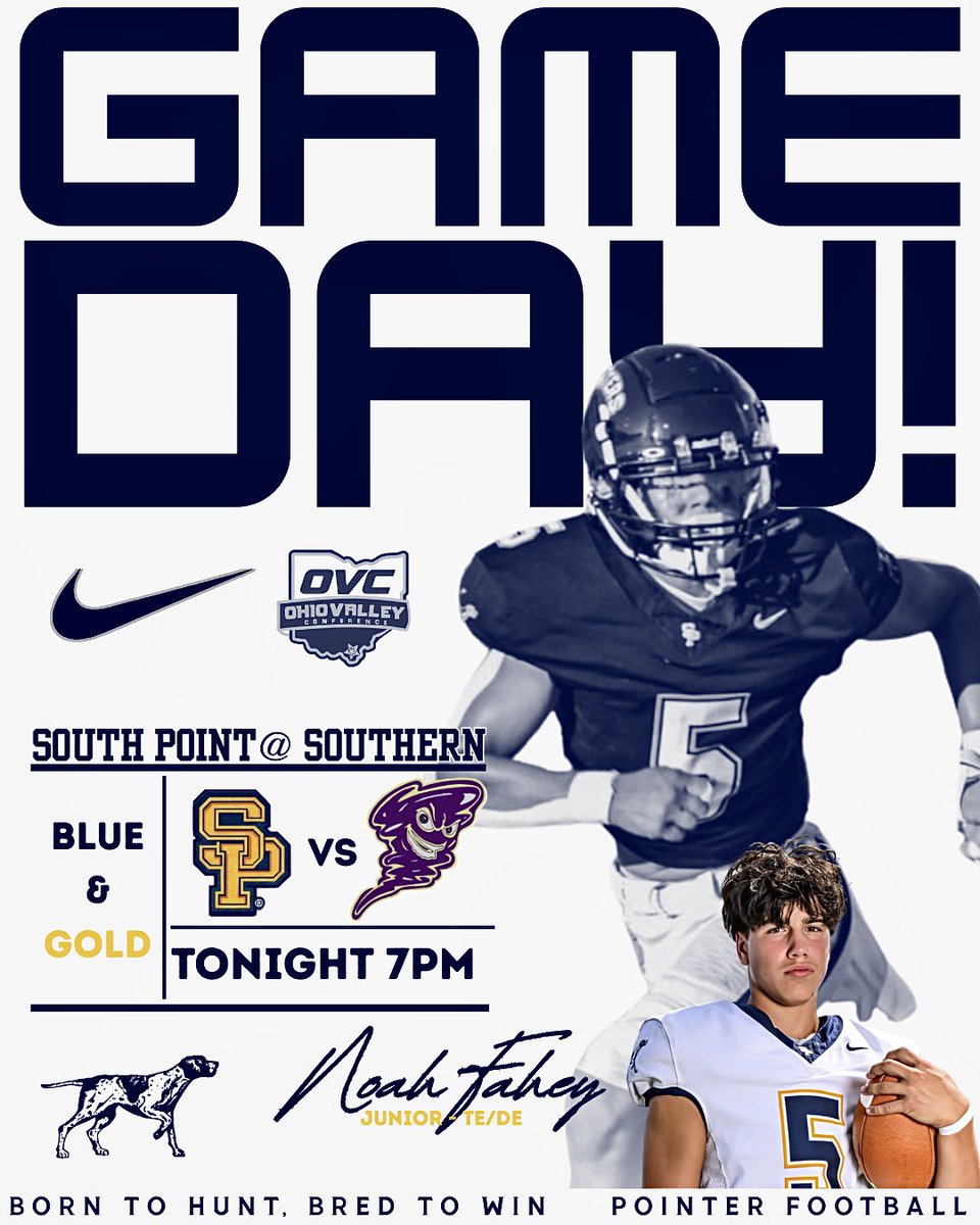 🚨🏈 GAMEDAY ALERT 🏈🚨

Tonight, the Pointers hit the road as we travel upriver to take on the Southern Tornadoes! 

📆Tonight 
🏈 Kickoff @ 7PM

🔥 Noah Fahey leads the Pointers Defense into Tornado country
🔥 Time to bring the fight , the energy,  &amp; the win back home!