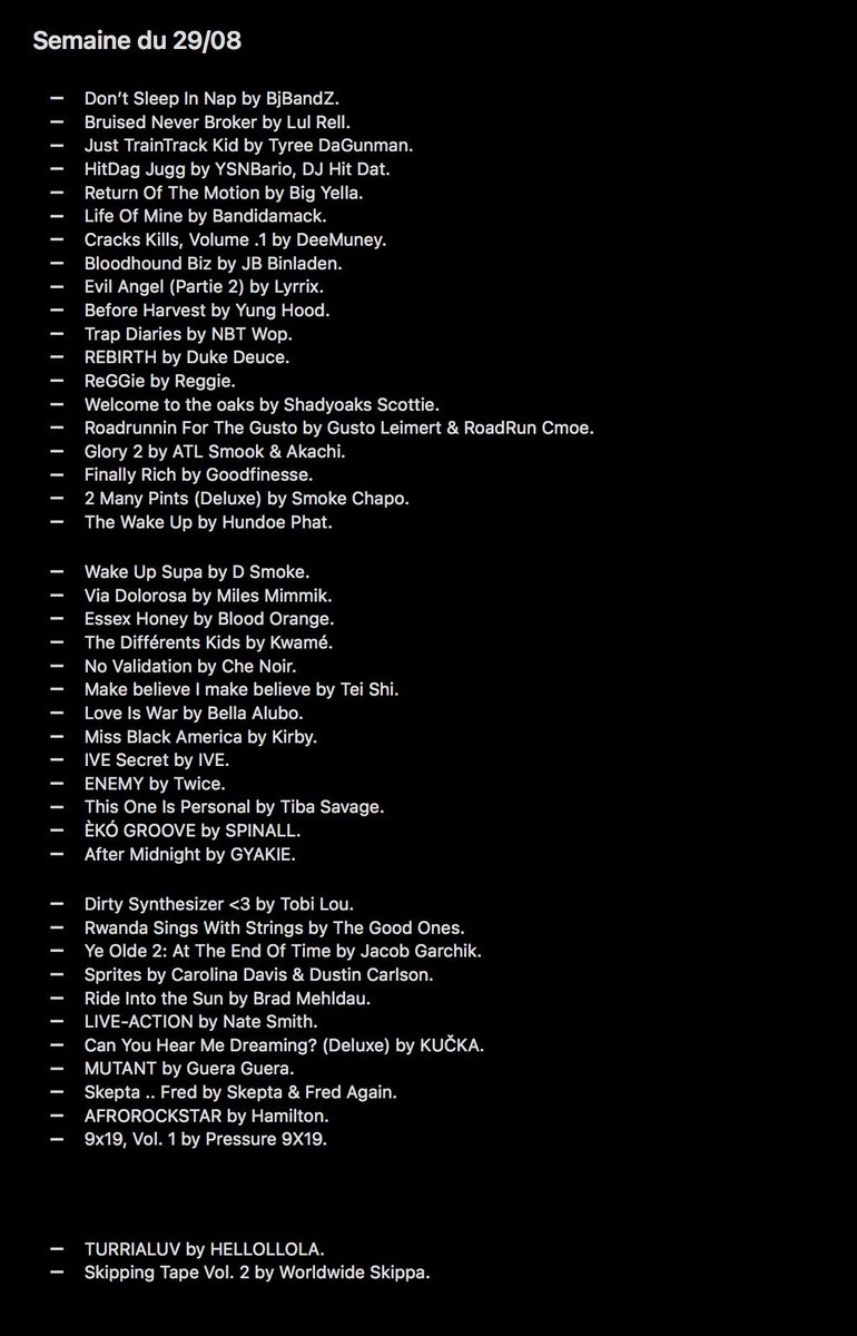 sélection sorties de la semaine :