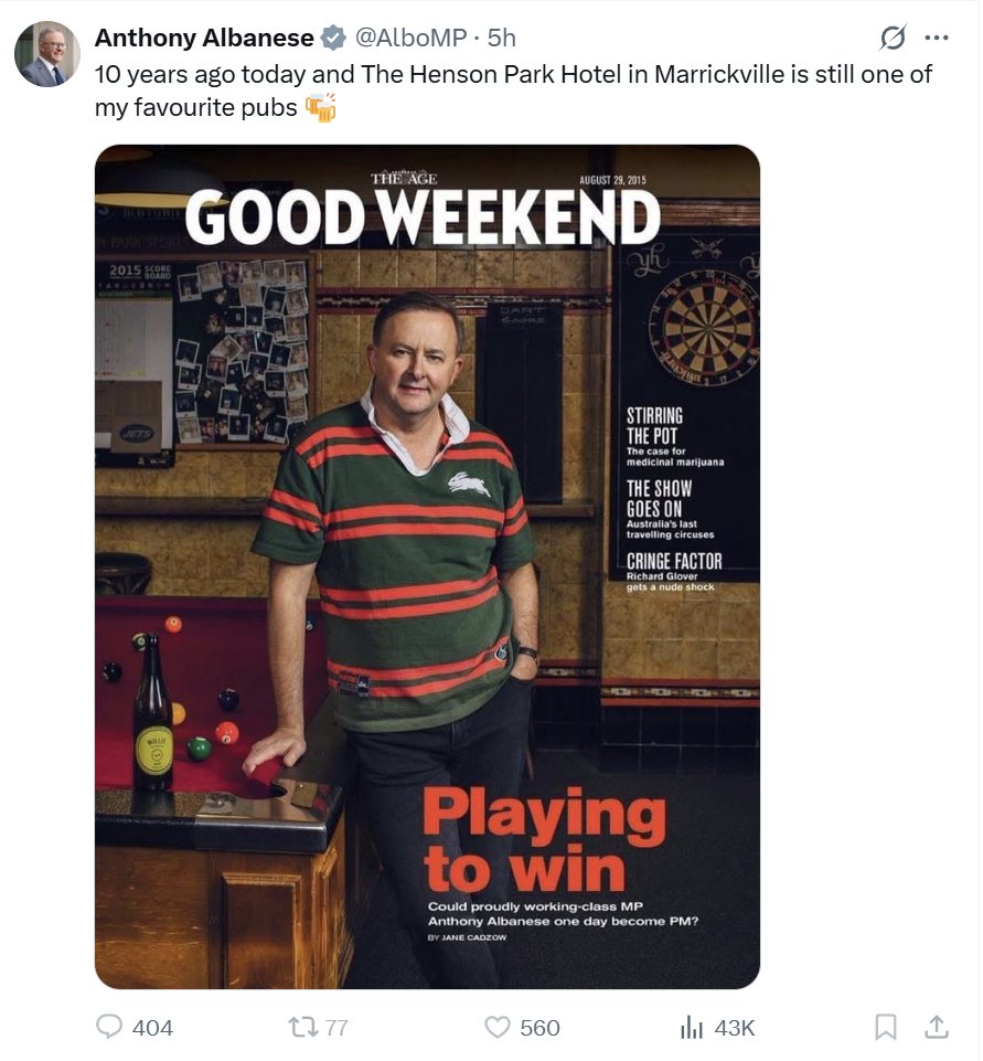 And <a href="/AlboMP/">Anthony Albanese</a>  a little over 10 years ago today you were a transport minister regularly getting upgraded by Qantas from economy to first-class along with your family on international trips - but by all means tell us about your working class credentials.