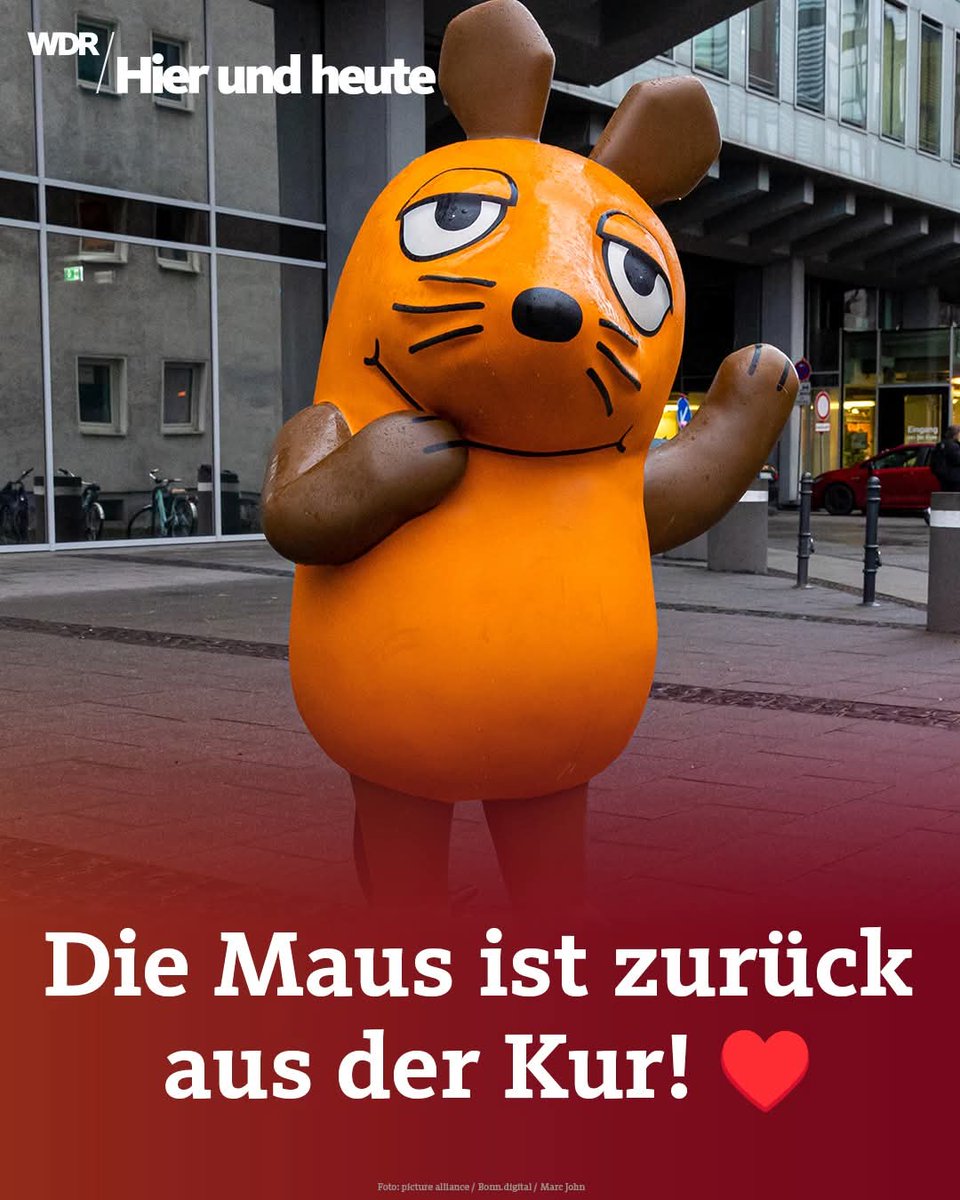 So. Ihr könnt wieder Selfies mit der Maus machen. 
#WDR #Maus