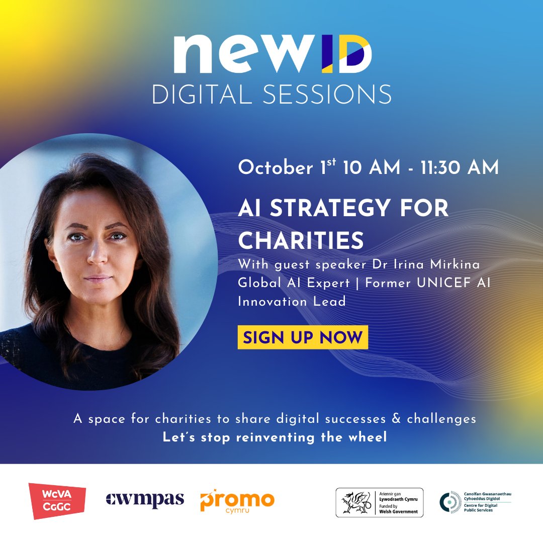 At <a href="/UNICEF/">UNICEF</a>, Dr Irina Mirkina pioneered AI solutions that protect vulnerable communities and advance human rights.

Now she’s bringing that expertise to help charities build AI strategies that make a real difference. 

Join us October 1st for our next #NewidDigitalSessions