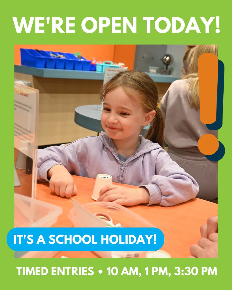 How excited are you for Labor Day weekend? We know we are because the Lab is OPEN TODAY THROUGH MONDAY for timed entries!  

🌟 childsci.org/tickets