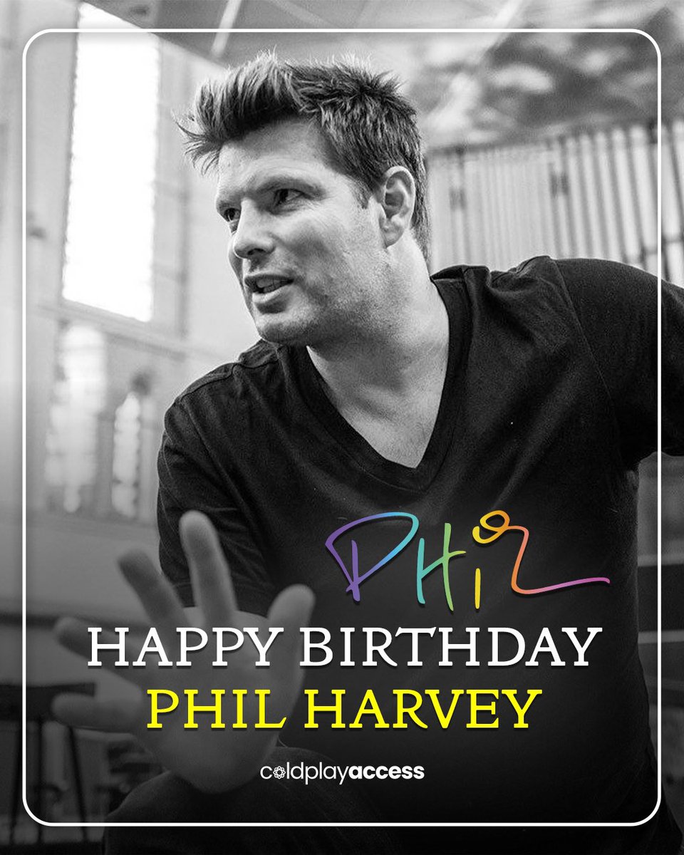 coldplayaccess's tweet image. Happy 49th Birthday, Phil Harvey! 🥳🎂🩵