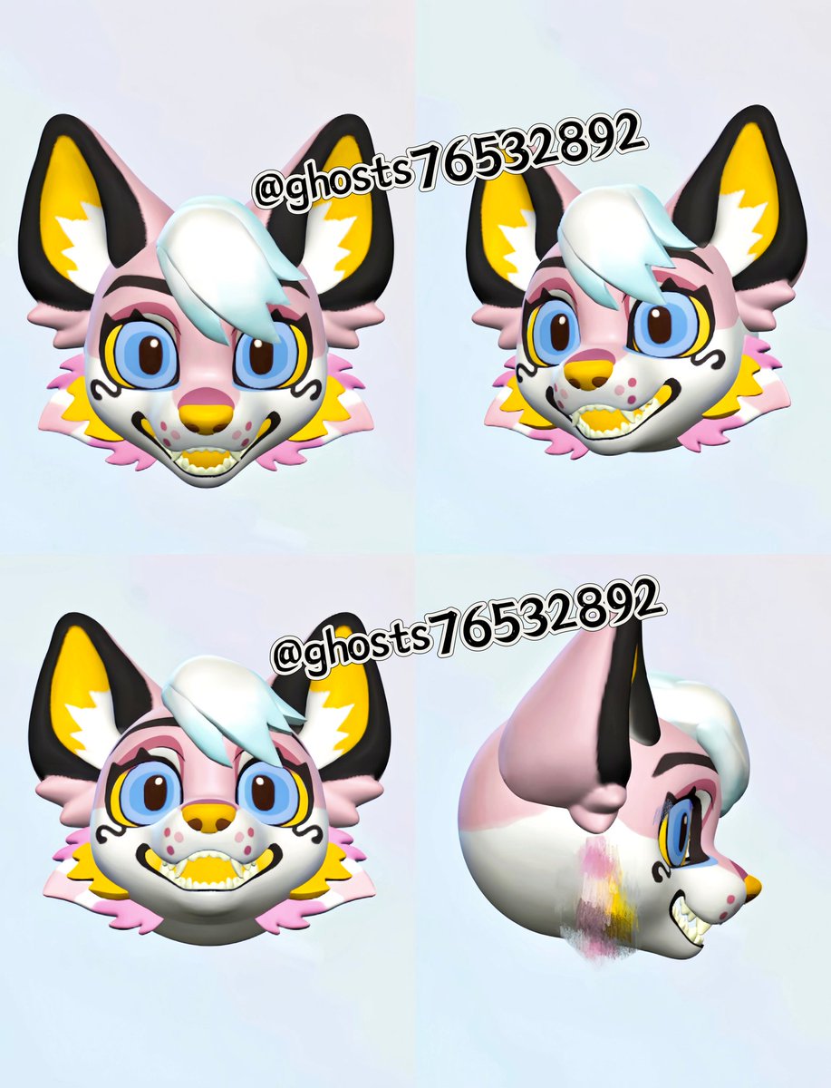 ghosts76532892's tweet photo. Taking advantage of my recent injury and inability to work, I created many beautiful clay images_(:3 ⌒ﾞ)_

#furry #fursuitmaking #fursuiter    #fursuit  #fursuitmaker #fursuithead https://t.co/Yj0g1aLrq6