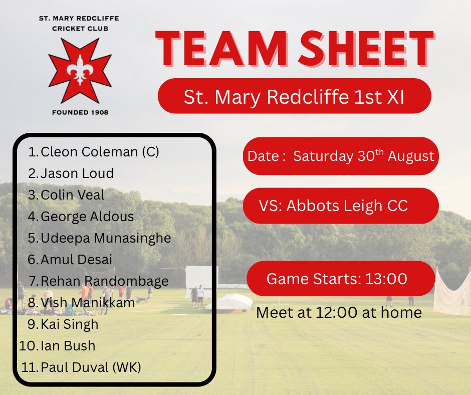 St Mary Redcliffe CC tweet media