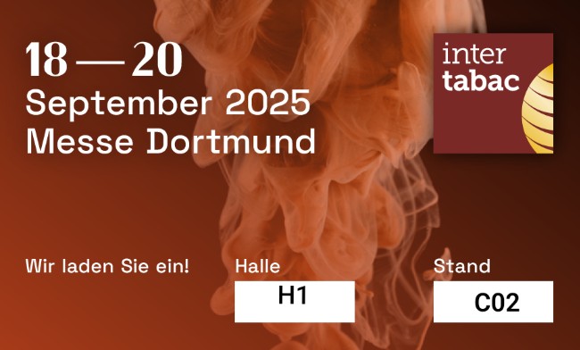 BfTG_DE's tweet image. BfTG in drei Wochen auf der #InterTabac in Dortmund – besucht uns in Halle 1.

Branchen-Themen:

✅ Tabaksteuerrichtlinie 
✅ Aromen-Beschränkungen 
✅ Marktentwicklung

🎉 Wir feiern 10 Jahre BfTG – kommt vorbei und sprecht mit uns über die Zukunft der E-Zigarette!