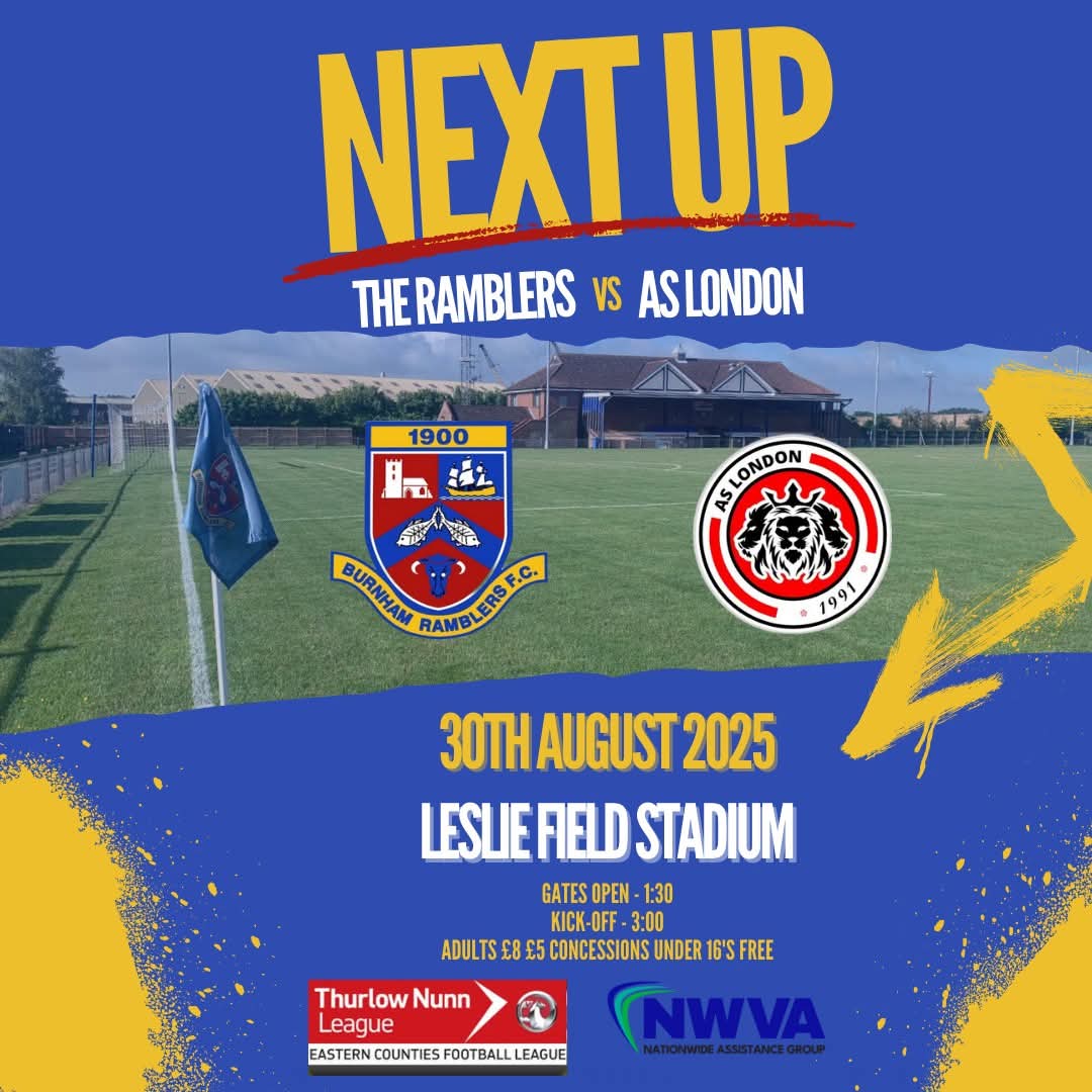 After a short break from league action for cup fixtures, we’re back at it tomorrow with a home game at Leslie Field, 3pm kick-off ⚽

The lads are ready and looking to continue the strong start they’ve made this season. 💪🔵⚫

Come down, show your support, and get behind us!