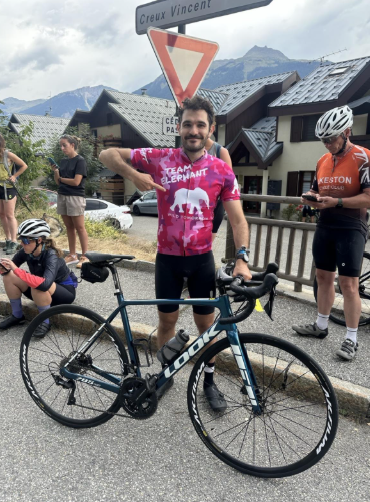 wildtomorrow's tweet photo. Huge congrats to Marc Solomon — our first #TeamElephant rider at L’Étape du Tour de France this July! 🐘🚴‍♂️ He conquered 131 km, 4,500m ascent &amp; 5 climbs, raising $1,900 to protect wildlife.
Ride with us in 2026: https://t.co/oFI5mfa5Hu
#LEtapeDuTour #WildlifeConservation https://t.co/Ztg53IRgrv