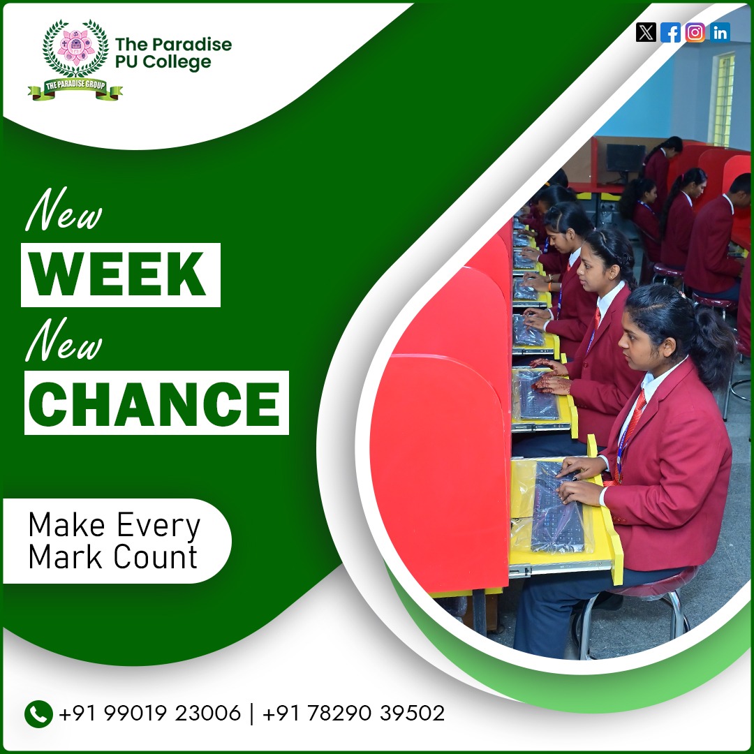 PuParadise48376's tweet image. building a brilliant future, today. ✨
at The Paradise PU College, we believe every mark you make counts. it&apos;s more than just a college—it&apos;s a launchpad for your dreams.

#newweek #newstart #makemarks #studentlife #collegebound #studymotivation #futureready #education