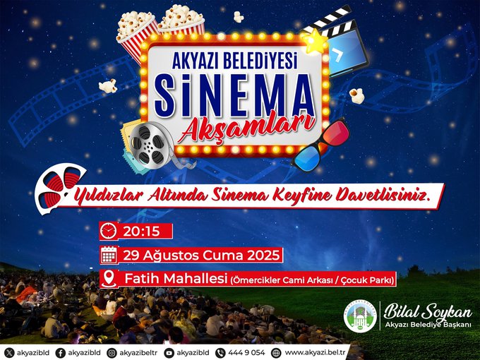 Sakarya Akyazı’da Sinema Akşamları Devam Ediyor